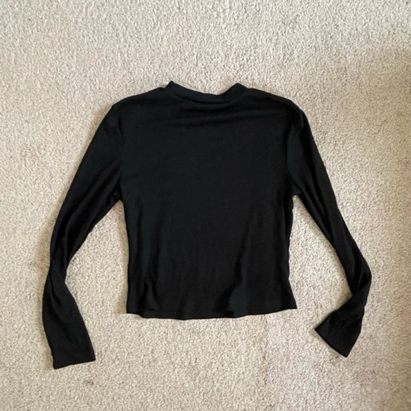 Black long sleeve beaded top Size Small - Picture 11 of 13
